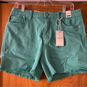 Judy Blues xl sea green shorts NWT mid rise